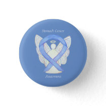 Stomach Cancer Angel Awareness Ribbon Custom Pin
