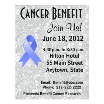 Stomach Cancer Awareness Benefit Gray Floral Flyer