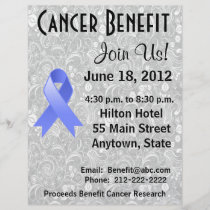 Stomach Cancer Awareness Benefit Gray Floral Flyer