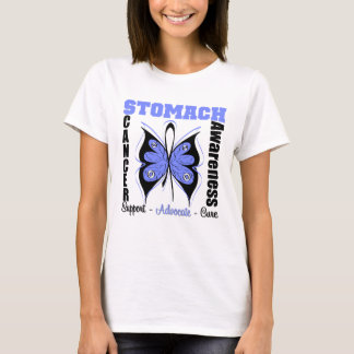 Stomach Cancer Awareness Butterfly T-Shirt