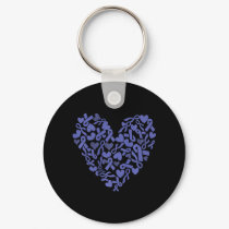 Stomach Cancer Awareness Heart Gastric Periwinkle  Keychain