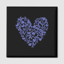 Stomach Cancer Awareness Heart Gastric Periwinkle  Magnet