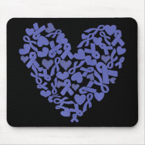 Stomach Cancer Awareness Heart Gastric Periwinkle  Mouse Pad