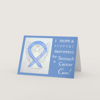 Stomach Cancer Awareness Ribbon Greeting Card
