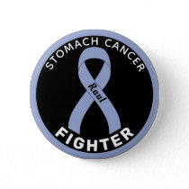 Stomach Cancer Fighter Ribbon Black Button