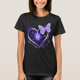 stomach cancer heart cross gift warrior T-Shirt