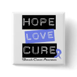 Stomach Cancer Hope Love Cure Pinback Button