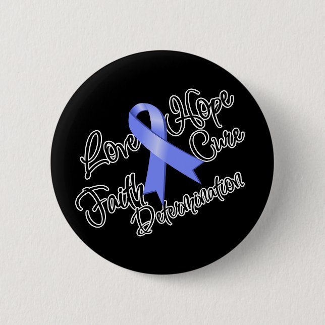 Stomach Cancer Love Hope Determination Pinback Button (Front)