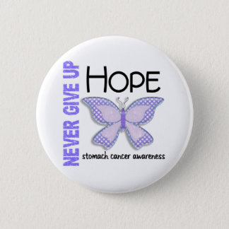 Stomach Cancer Never Give Up Hope Butterfly 4.1 Pinback Button