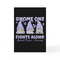 Stomach Cancer Periwinkle Blue Ribbon Gnome Card