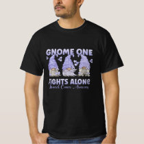 Stomach Cancer Periwinkle Blue Ribbon Gnome T-Shirt