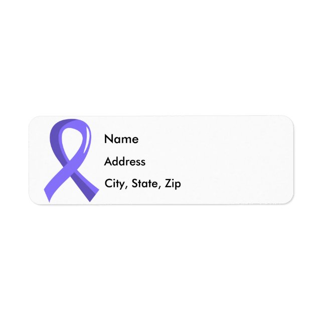 Stomach Cancer Periwinkle Ribbon 3 Label (Front)
