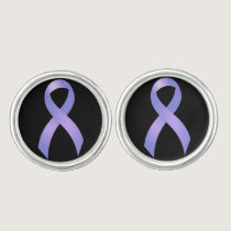 Stomach Cancer Periwinkle Ribbon Cufflinks