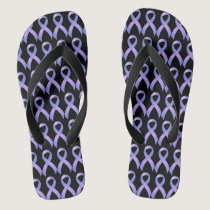 Stomach Cancer Periwinkle Ribbon Flip Flops