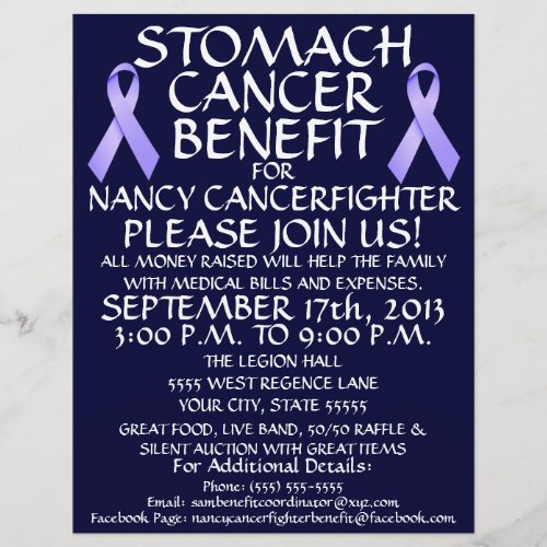 Stomach Cancer Ribbon Benefit Flyer