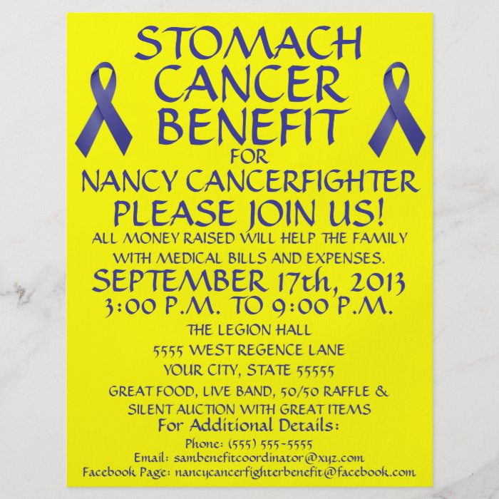 Stomach Cancer Ribbon Benefit Flyer