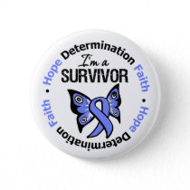 Stomach Cancer Survivor Hope Determination Faith Button