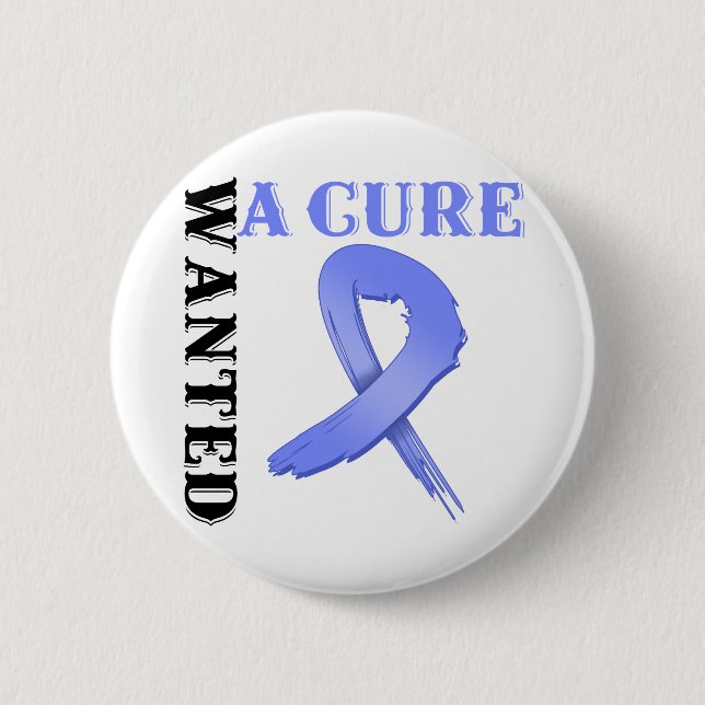 Stomach Cancer WANTED A CURE Pinback Button (Front)