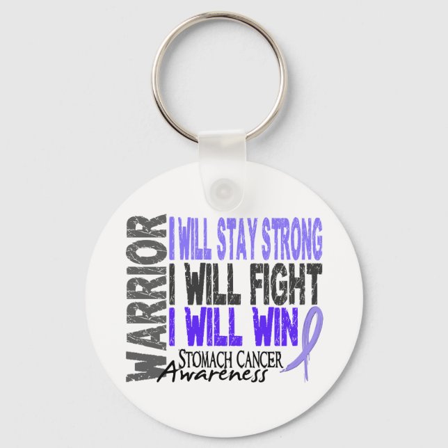Stomach Cancer Warrior Keychain (Front)