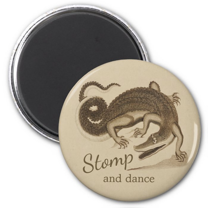 Stomp and dance CC0894 Wild happy crocodile Magnet