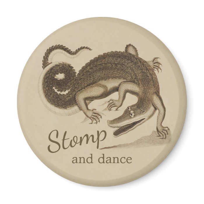 Stomp and dance CC0894 Wild happy crocodile Magnet