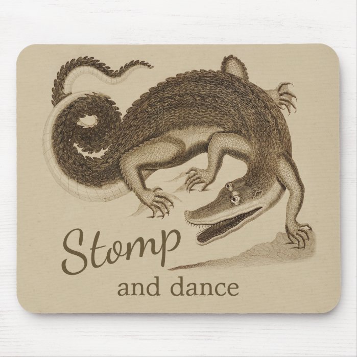 Stomp and dance CC0895 Wild happy crocodile Mouse Pad