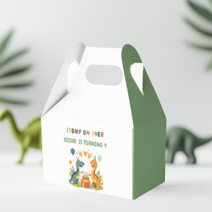 "Stomp On Over Dinosaur Birthday Favor Boxes