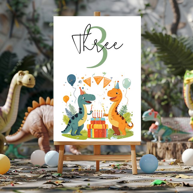 "Stomp On Over Dinosaur Birthday  Table Number (Creator Uploaded)