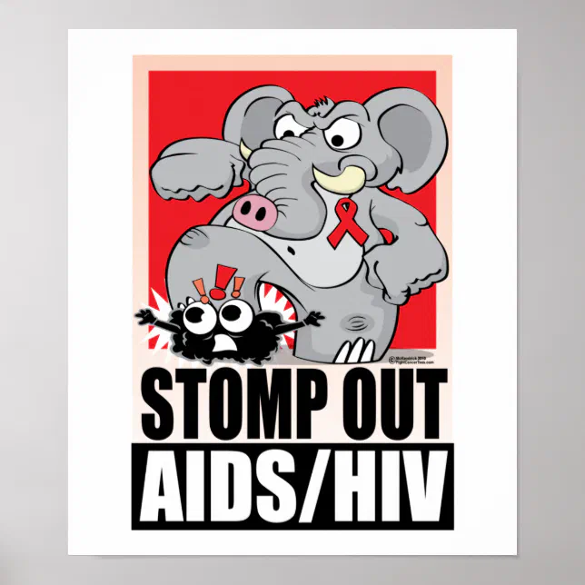 Stomp Out Poster Stomp Out AIDS/HIV Poster | Zazzle