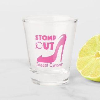 Stomp Out Breast Cancer Shot Glass
