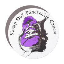 Stomp Out Pancreatic Cancer Purple Sneaker Car Magnet