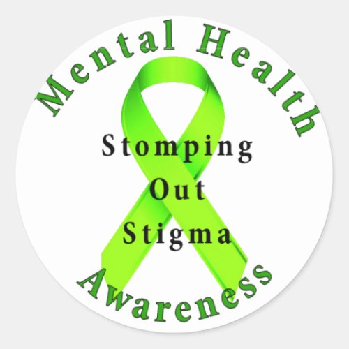 Stomping Out Stigma Classic Round Sticker