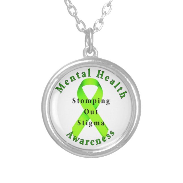 Stomping Out Stigma Silver Plated Necklace (Front)