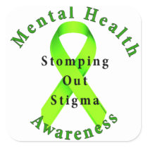 Stomping Out Stigma Square Sticker