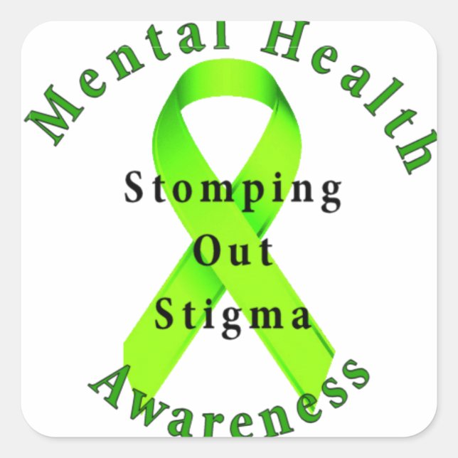 Stomping Out Stigma Square Sticker (Front)
