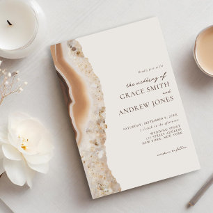Stone Agate Marble Wedding Invitation