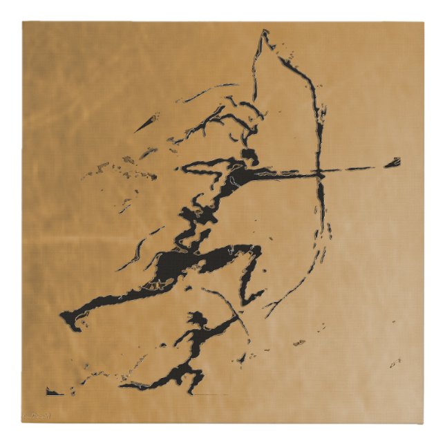 Stone Age Archers Faux Canvas Print (Front)