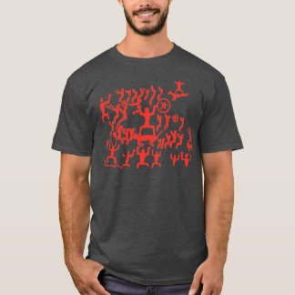 Stone Age Cave Painting Paleolithic Art Pattern T-Shirt