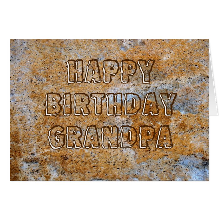Stone Age Happy Birthday Grandpa Cards
