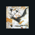 Stone Age Lascaux Megaloceros Cave Painting Canvas Print<br><div class="desc">Unique canvas print replica Lascaux (Lascaux Caves) (English /læsˈkoʊ/, [1] French: [lasko][2]) is the setting of a complex of caves in southwestern France famous for its Paleolithic cave paintings. The original caves are located near the village of Montignac, in the department of Dordogne. They contain some of the best-known Upper...</div>