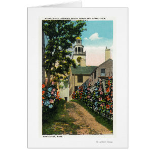 Stone Alley View of South Tower and Town Clock Cards