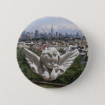 Stone Angel Views Manhattan Pinback Button at Zazzle