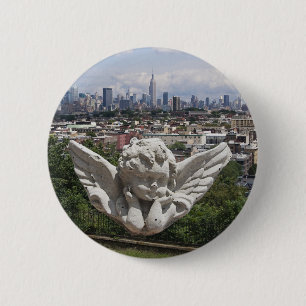 Stone Angel views Manhattan Pinback Button
