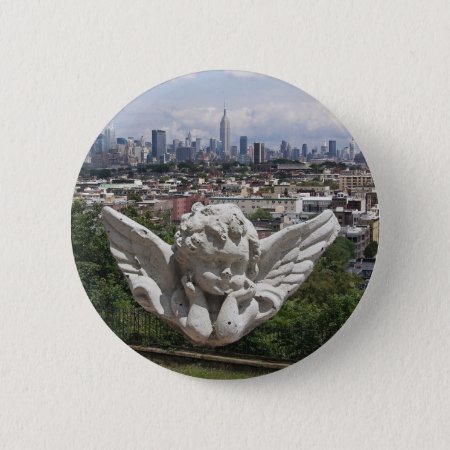 Stone Angel Views Manhattan Pinback Button