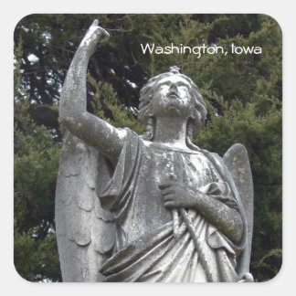 Stone Angel, Washington, Iowa Square Sticker