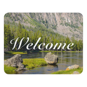 Stone At Madison River Welcome Door Sign
