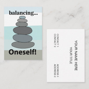 Stone Balancing Yoga Reiki Massage Therapist Business Card