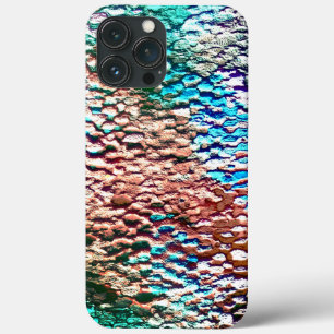 Stone base plastered with rustic mortar and splash iPhone 13 pro max case
