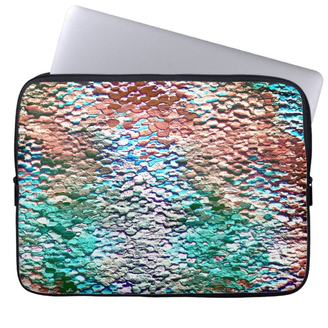 Stone base plastered with rustic mortar and splash laptop sleeve (Front)