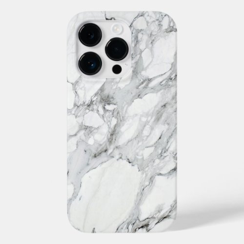 Stone Black White Grey Carrara Marble Case_Mate iPhone 14 Pro Case